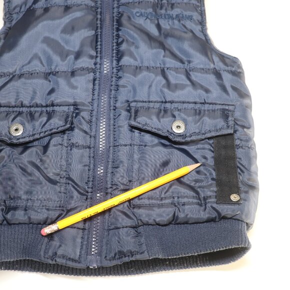 Calvin Klein Navy Blue Hooded Vest 3T - Picture 11 of 14